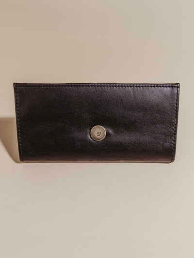 Large Black Leather Wallet
