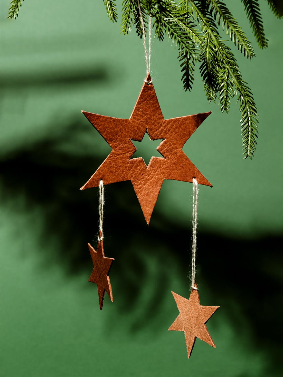Starlight Leather Christmas Ornaments
