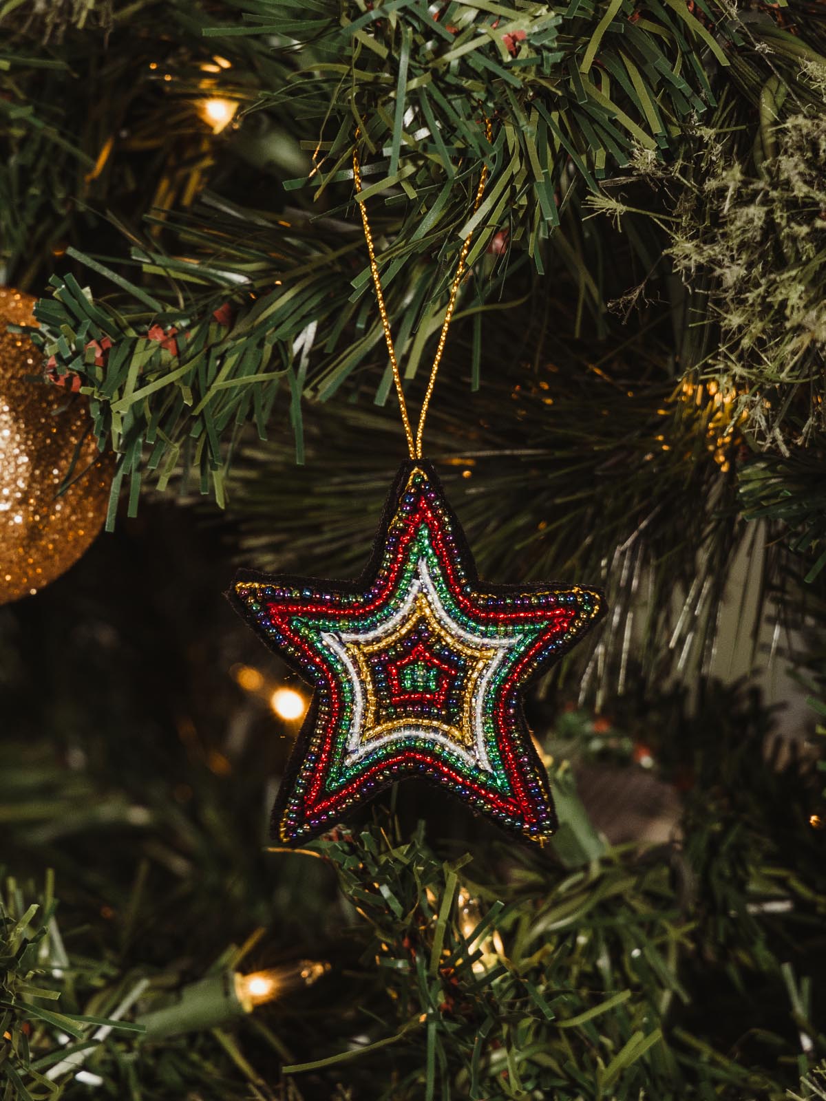 Multicolored Beaded Star Ornaments