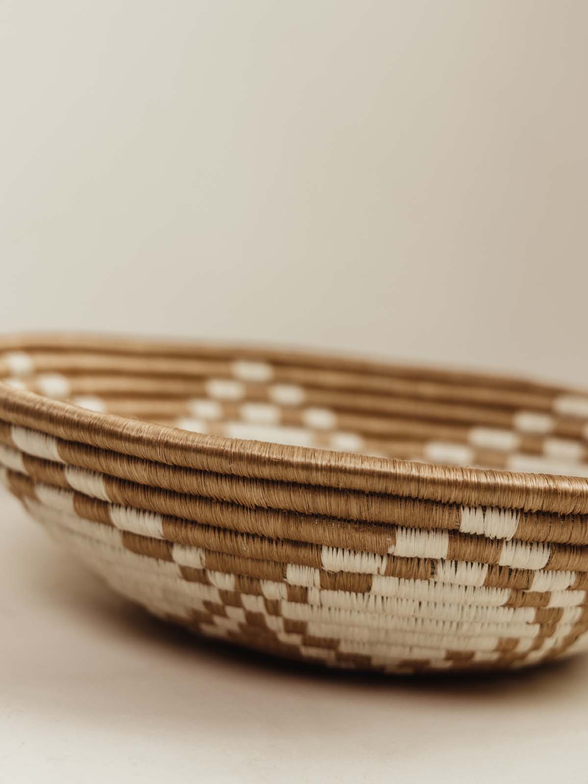 Detail of high quality woven bowl material