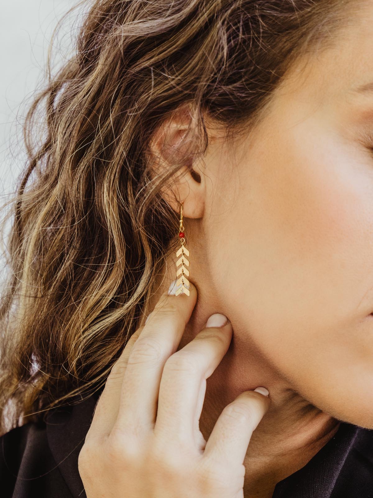 Desert Wildflower Chevron Earrings