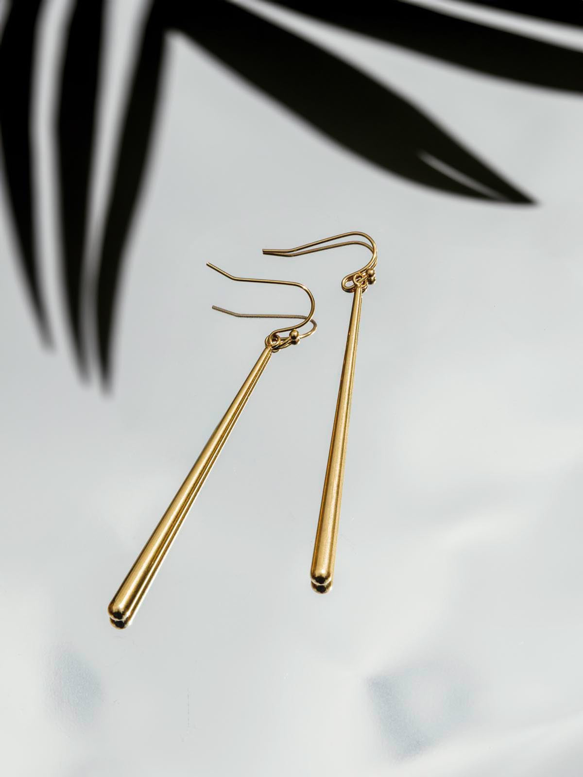 gold drop earrings