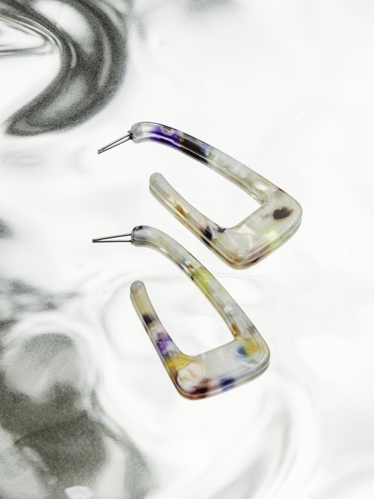 Geometric Acrylic Hoop Earrings