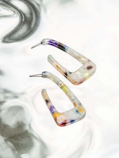 Geometric Acrylic Hoop Earrings