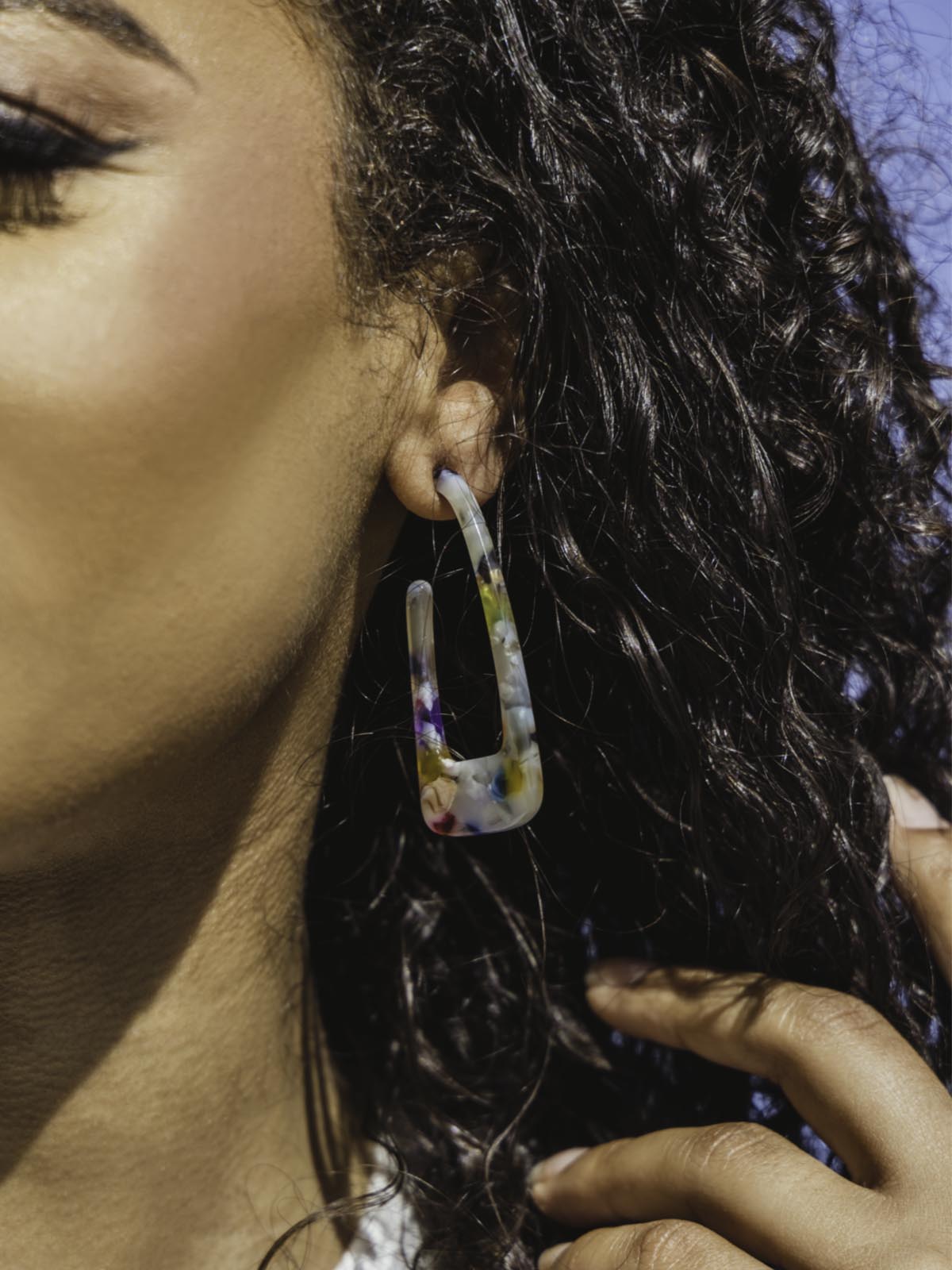 Geometric Acrylic Hoop Earrings