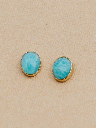 Amazonite Stud Earrings