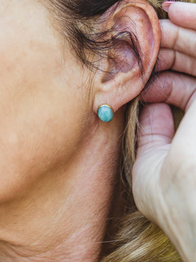 Amazonite Stud Earrings