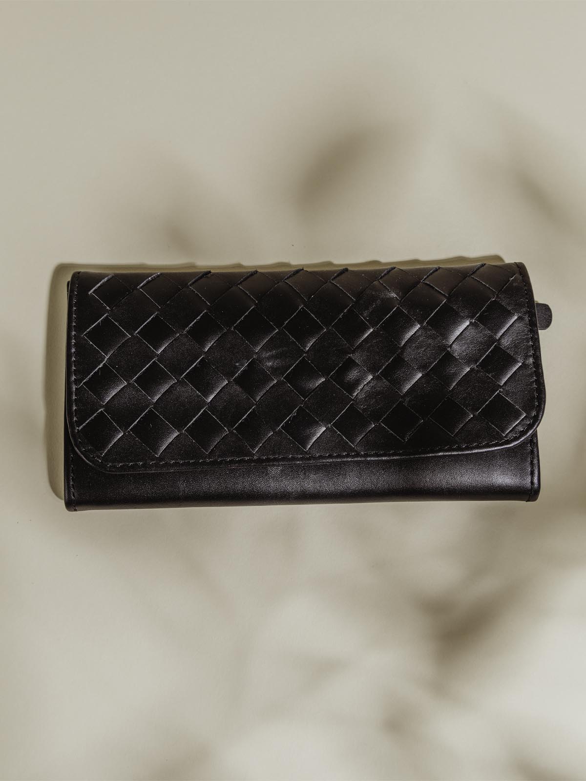 Large Black Leather Wallet