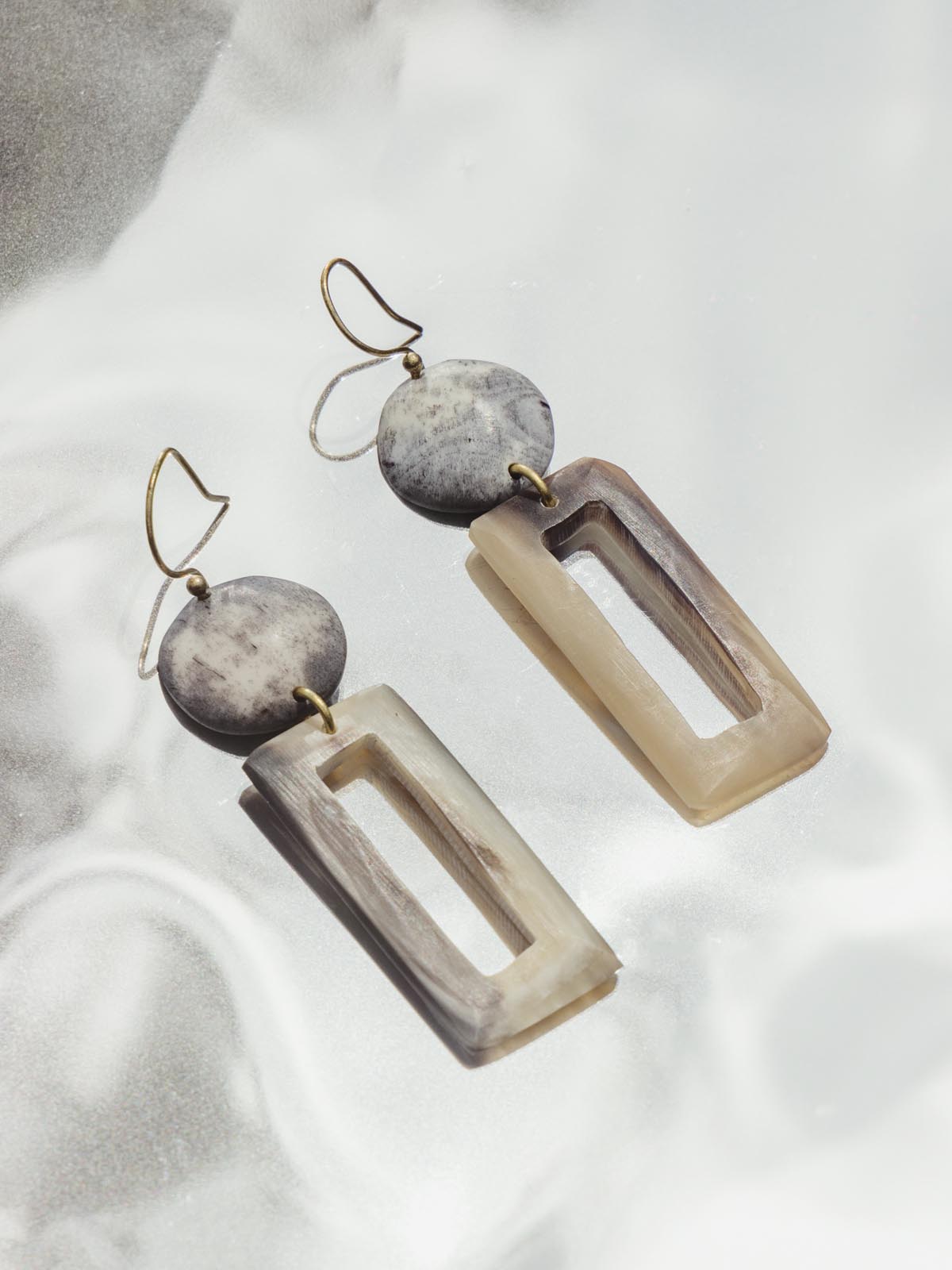 Geometric Bone Earrings