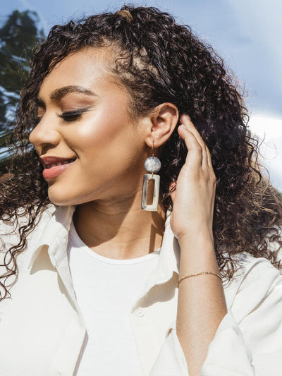 Geometric Bone Earrings