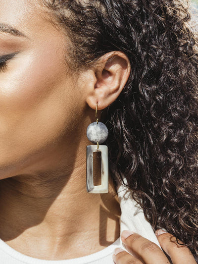 Geometric Bone Earrings