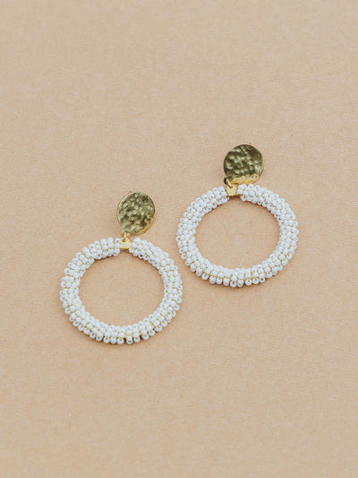 Beaded Hoop Earrings