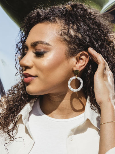 Beaded Hoop Earrings