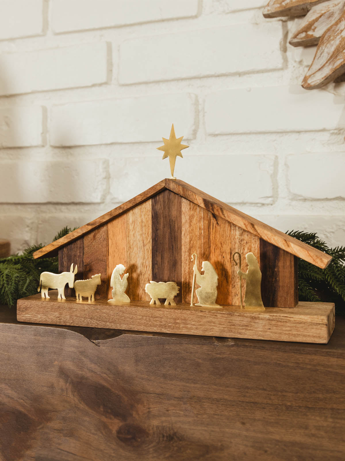 Wooden Nativity Scene