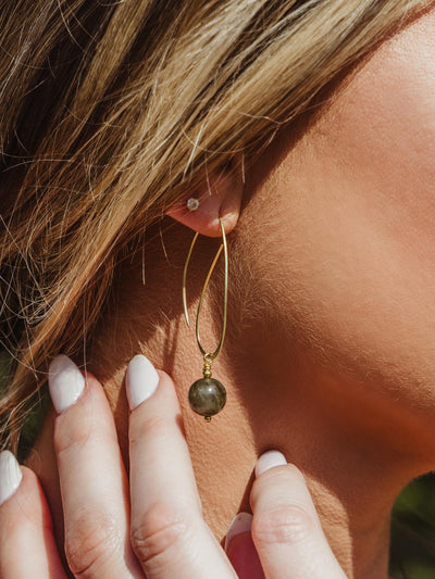 Beaded Hoop Earrings