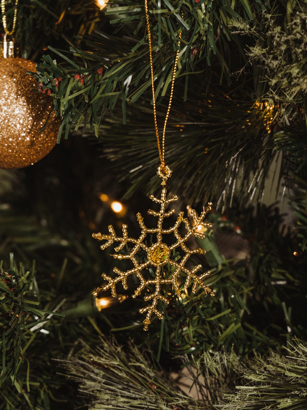 Gold Snowflake Ornament