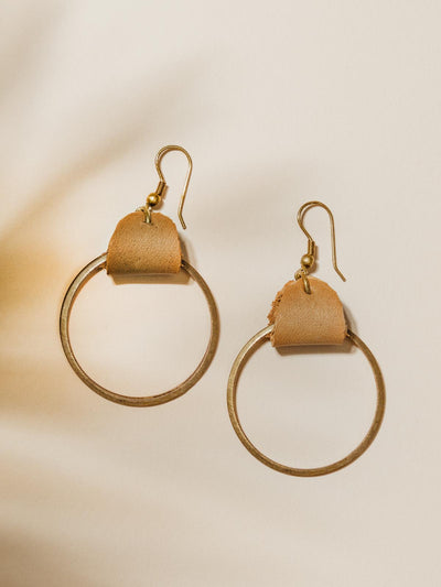 Circle of Hope Brass Earrings