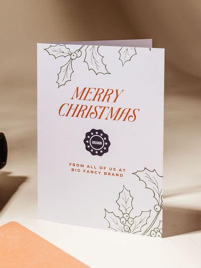 Merry Christmas gifting card example.