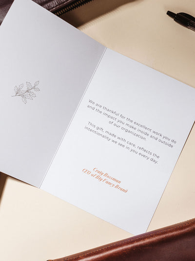 Merry Christmas gifting card example with gifting message. 