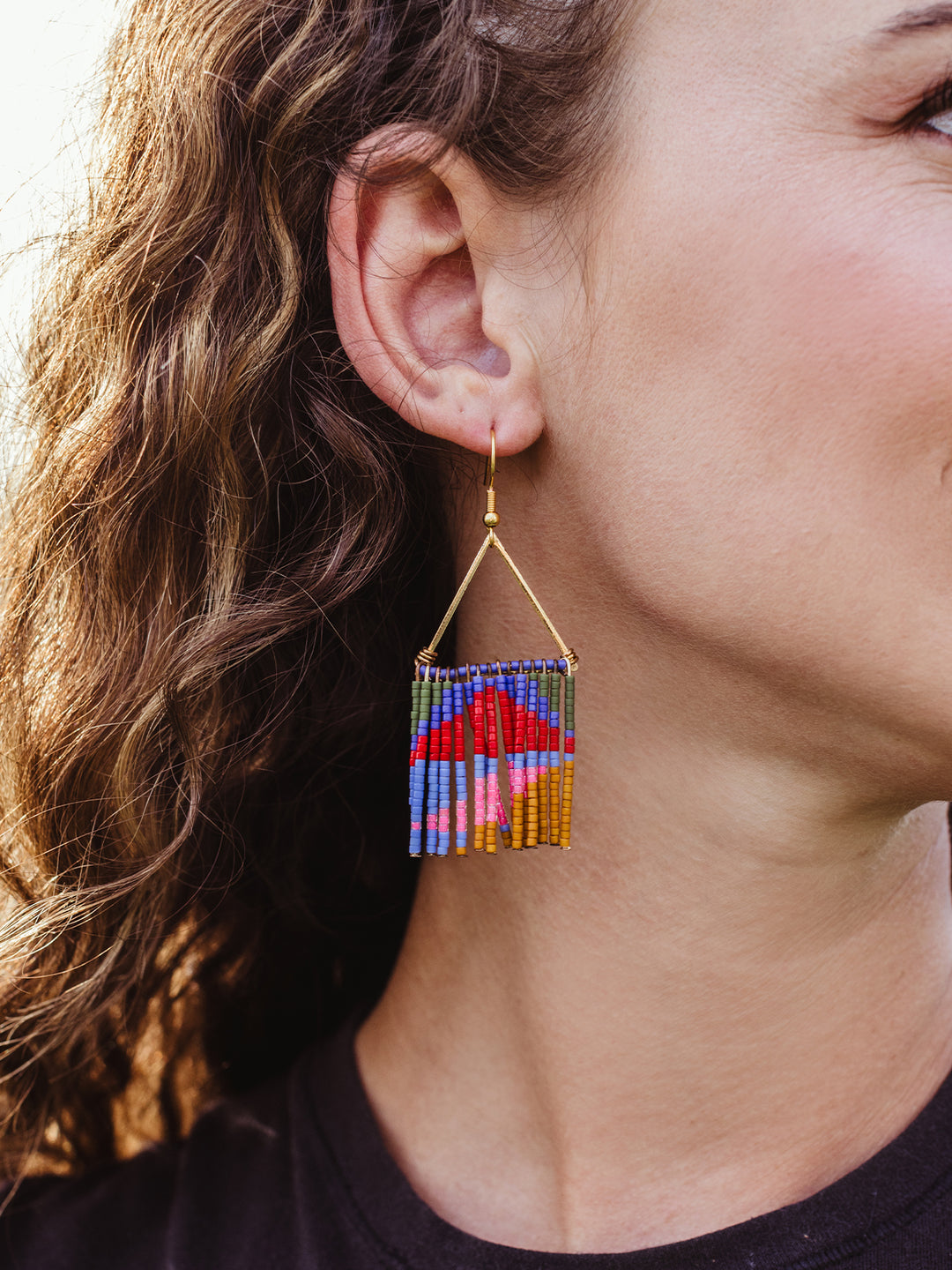 Neon Fringe Earrings Joffa Joffa Marketplace