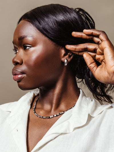 Love and Justice Half Hoop Earrings