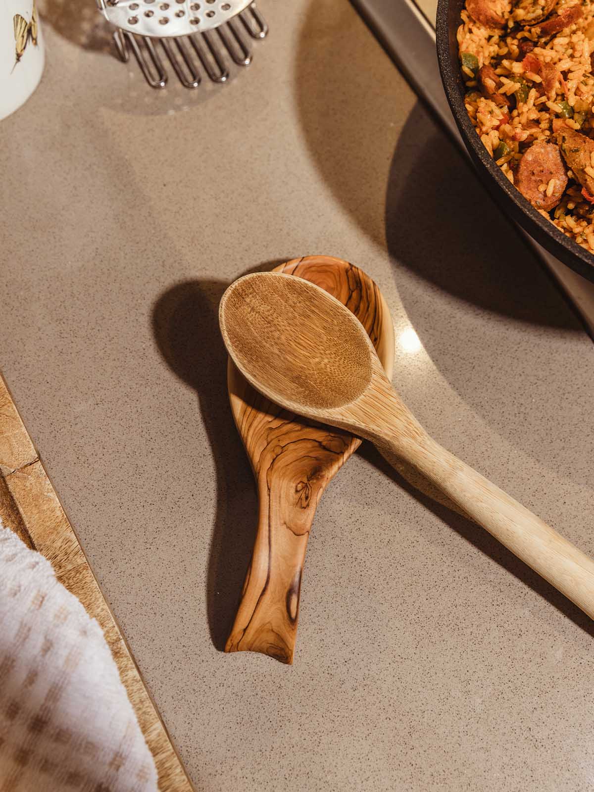 Olive Wood Spoon Rest | Joffa Marketplace