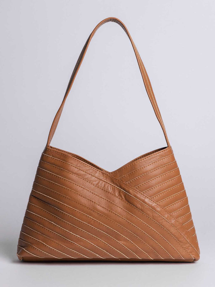 Crisscross Leather Handbag | Joffa Marketplace