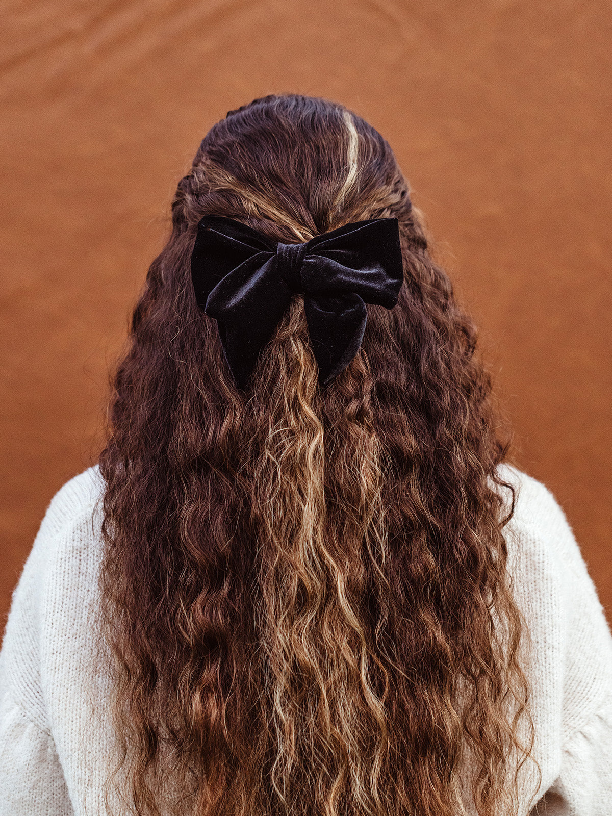 Velvet Hair Bow Barrette