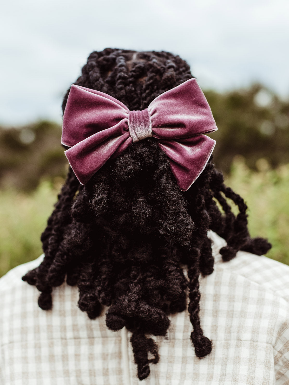 Velvet Hair Bow Barrette