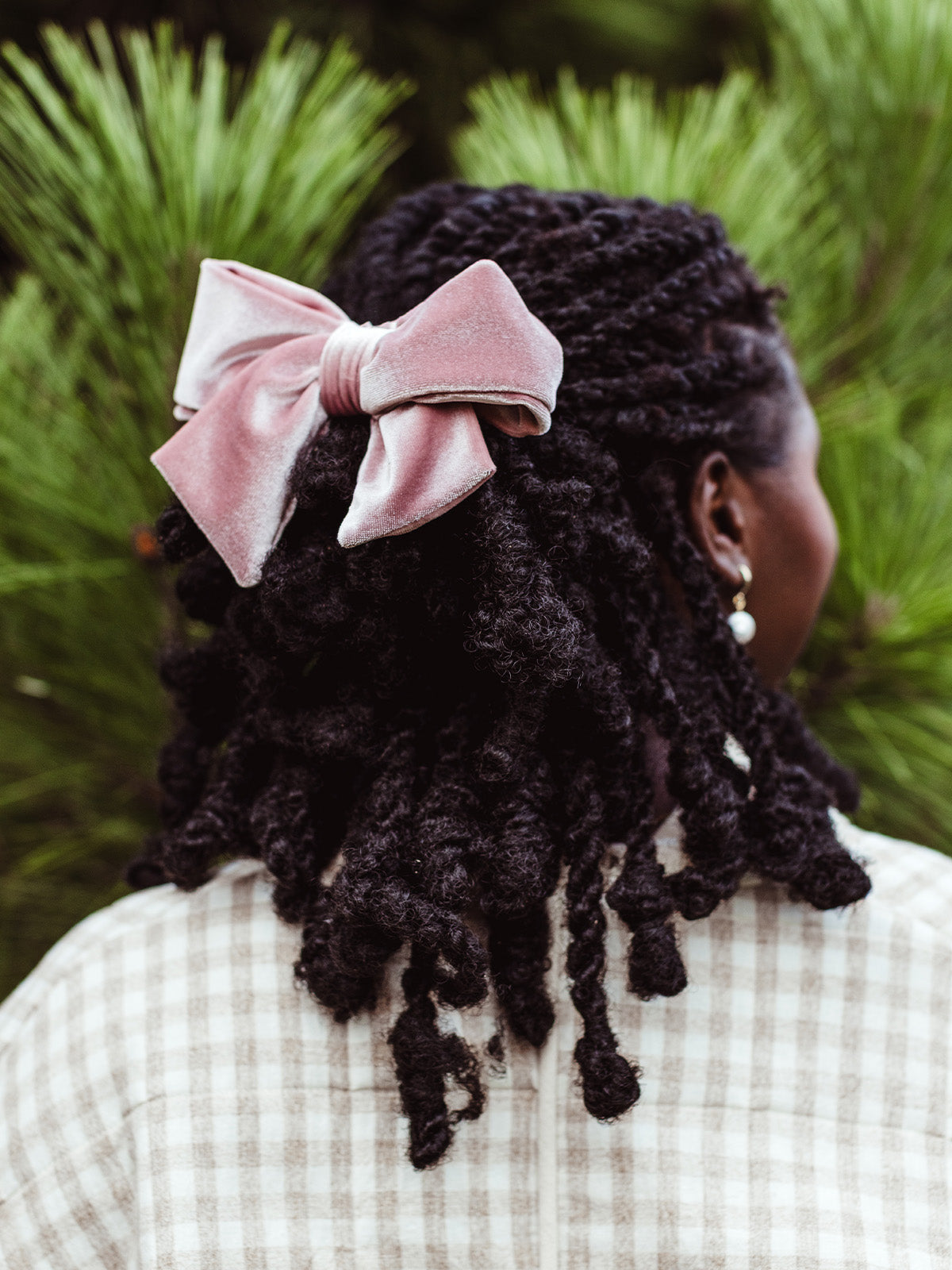 Velvet Hair Bow Barrette