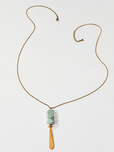 Amazonite Paddle Necklace