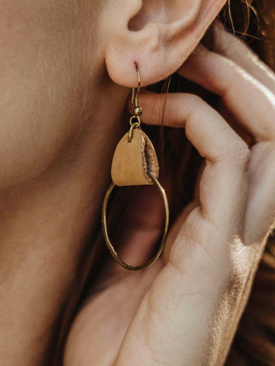 Circle of Hope Brass Earrings